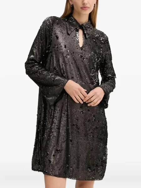 Rochie mini Bruuns Bazaar cu paiete de costum negru