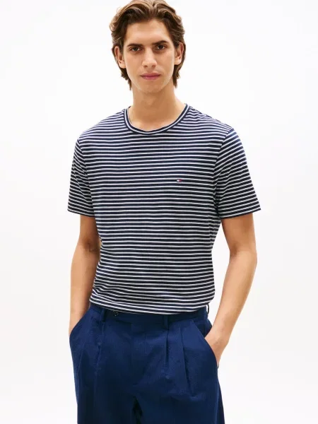 Tommy Hilfiger Koszulka Mężczyźni niebieski|biały w S biała