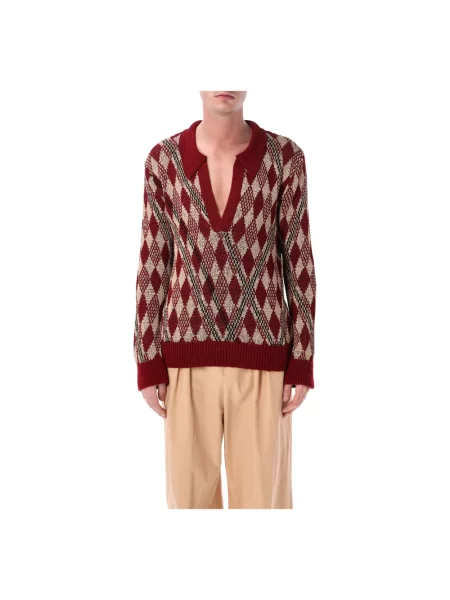 Sweter Dries Van Noten czerwony