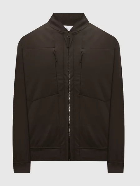 Бомбер з патчем логотипа Stone Island коричневий