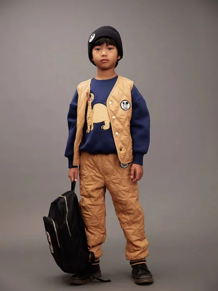 Mini Rodini Dětská vesta Ritzratz béžová