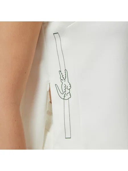 Lacoste T-Shirt Z Okrągłym Dekoltem Bez Rękawów Slim Fit biały