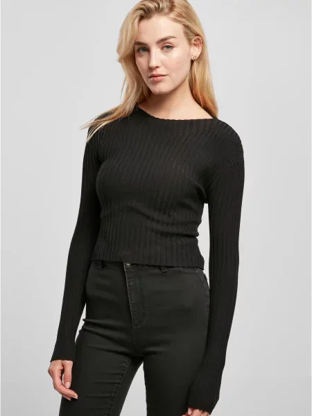 Dzianinowy sweter z golfem Urban Classics czarny