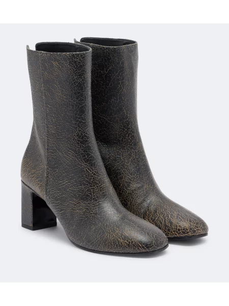 Cizme scurte Jimmy Choo din piele negru