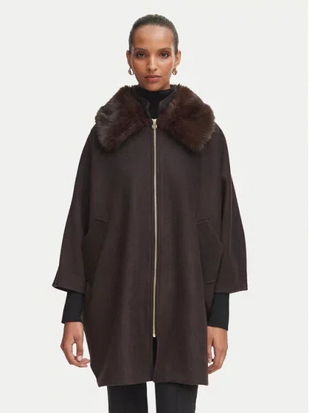 Rinascimento Преходно палто Тъмнокафяв Oversize
