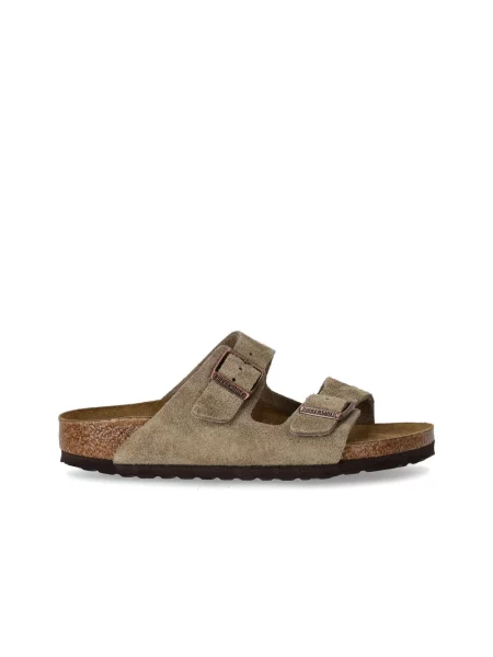Klapki Birkenstock skórzane szare