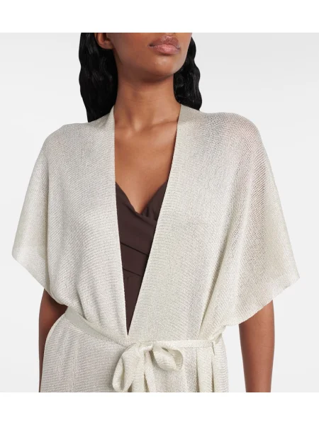 Бански Max Mara Beachwear с ресни бежово