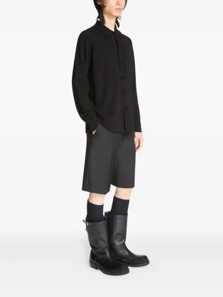 Cămașă Dries Van Noten din cașmir negru