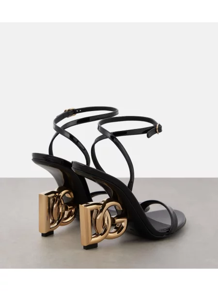 Sandale Dolce&gabbana din piele de lac negru