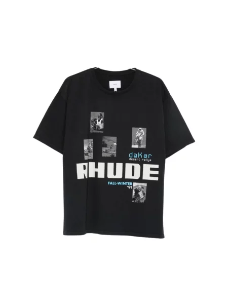 Koszulka Rhude z nadrukiem czarna