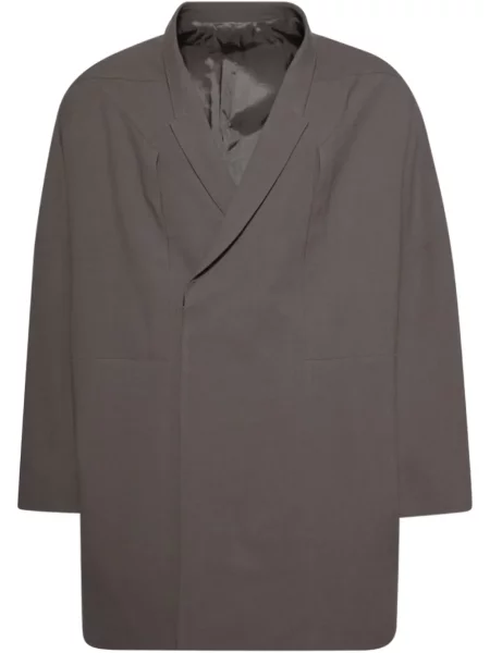 Palton Rick Owens cu două rânduri de nasturi maro