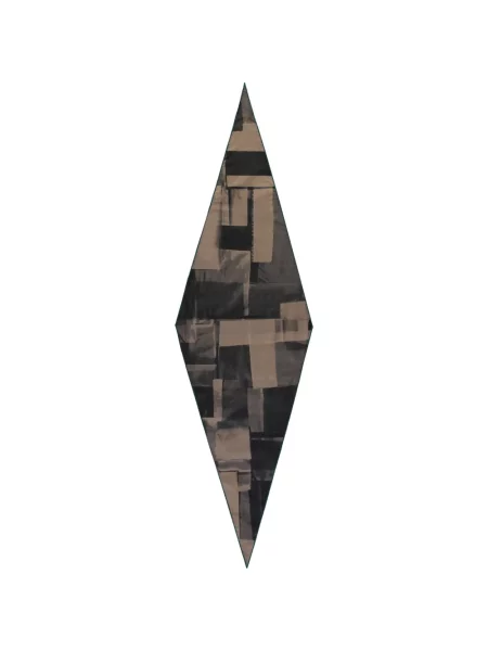 Fular Zegna cu imagine cu imprimeu abstract maro