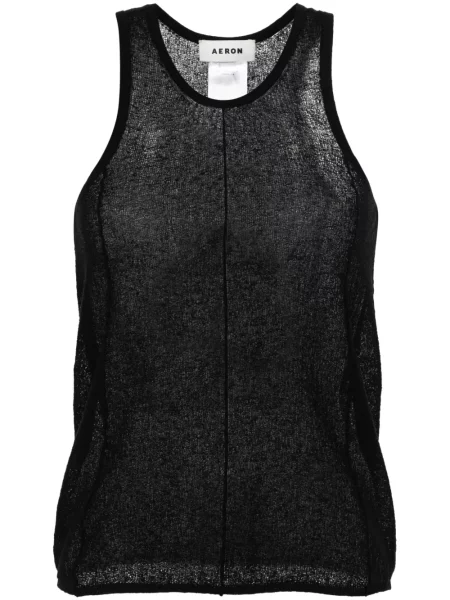 Top Aeron transparente negru