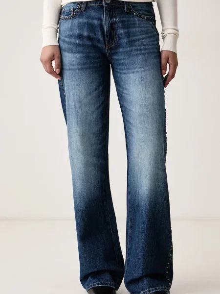 Guess blugi straight pentru femei albastru