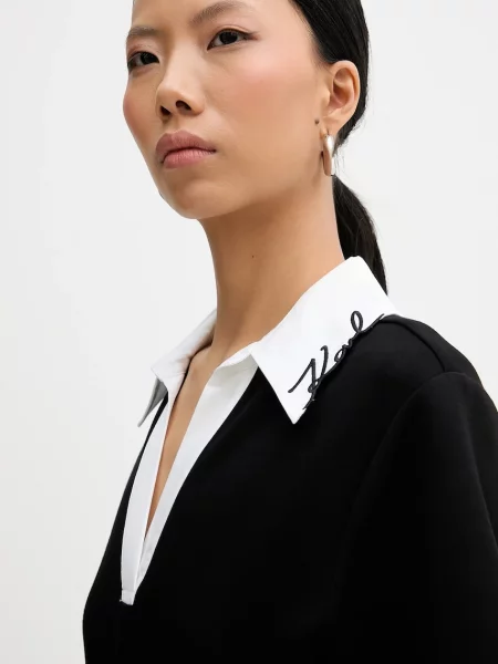 Ошейниковый комбинезон Karl Lagerfeld черный