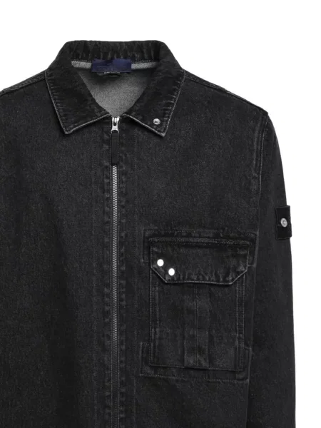 Džínsová košeľa Stone Island čierna
