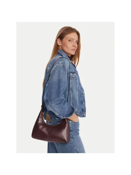 Calvin Klein torebka brązowy bordowa