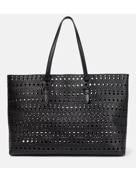 Geanta de piele Alaã¯a din piele negru