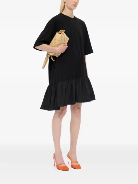 Rochie mini Msgm cu volane de costum mini negru