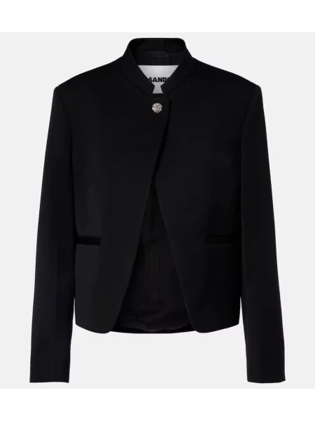 Geacă Jil Sander de lână negru