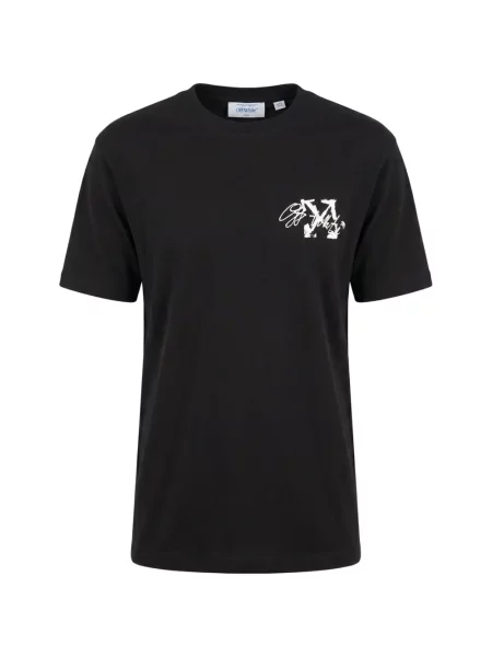 Tricou Off-white cu autograf alb