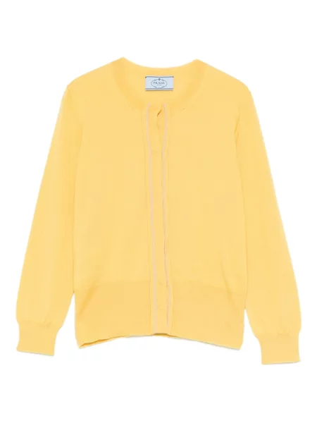 Cardigan Prada lung galben