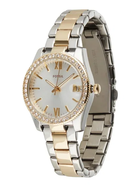 FOSSIL Analogové hodinky Scarlette Mini zlatě / stříbrná žlutá