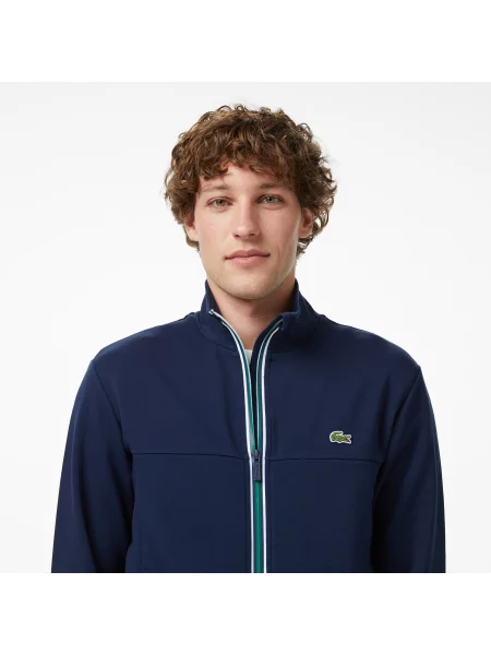 Lacoste Bluza Z Zamkiem Slim Fit granatowa