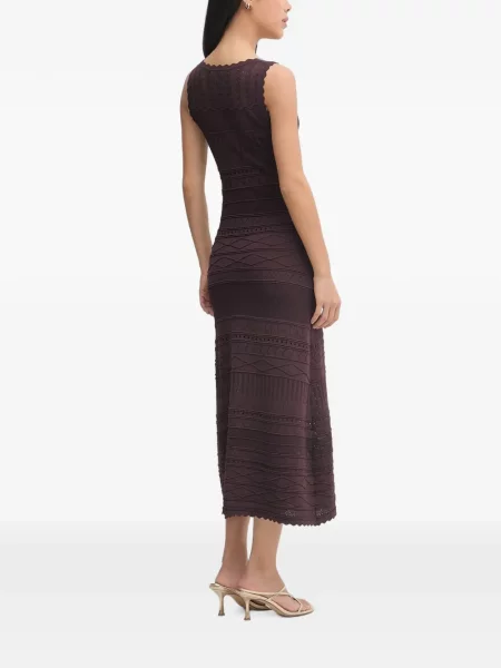 Rochie midi Ermanno Firenze tricotate maro