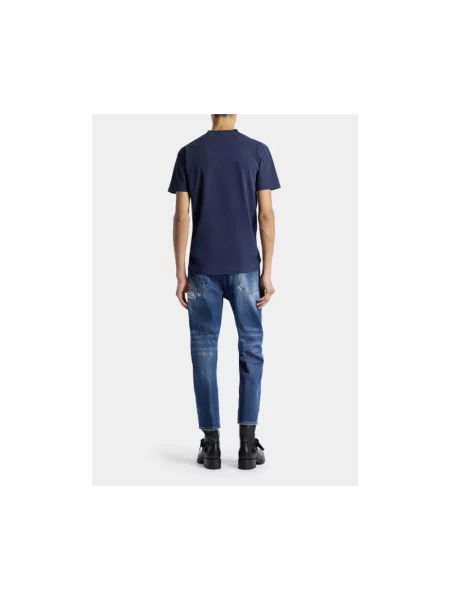 Szerokie jeansy Dsquared2 niebieskie