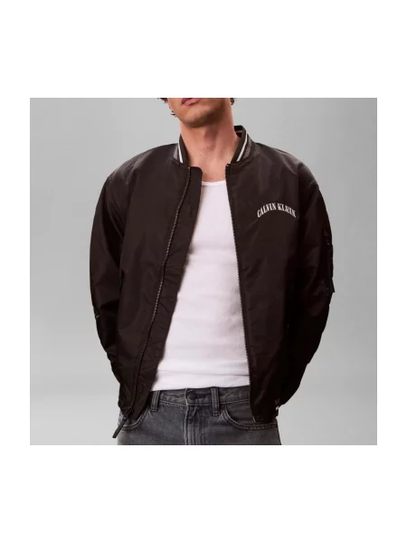 Calvin Klein Jeans geacă bomber bărbătească negru