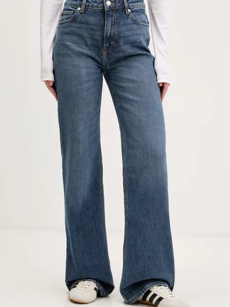 HUGO jeansy flare Gorinne granatowe