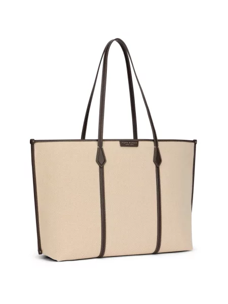 Tory Burch Torebki Kobieta ONE SIZE Perry Canvas Tote beżowy