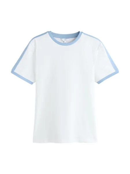 Next Tricou albastru deschis alb