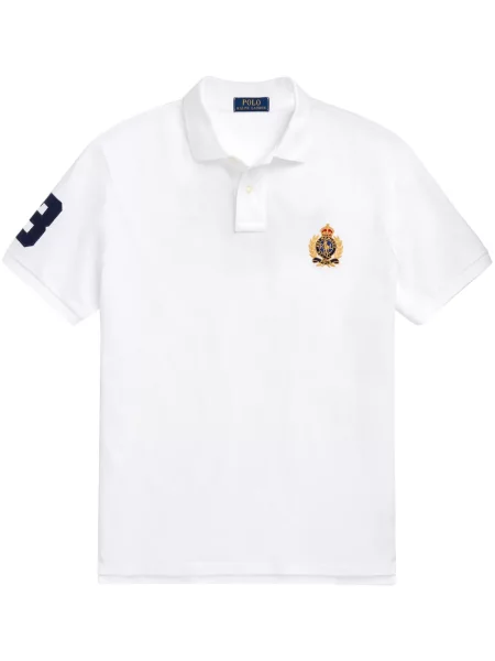 Prugasta polo majica Polo Ralph Lauren s printom od kašmira plava