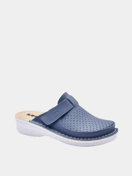 Кожаные сабо Leon синие