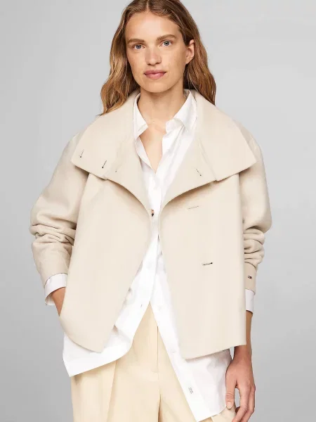 Вовняне пальто Tommy Hilfiger бежеве