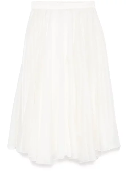Spódnica midi Blanca Vita do kolan biała