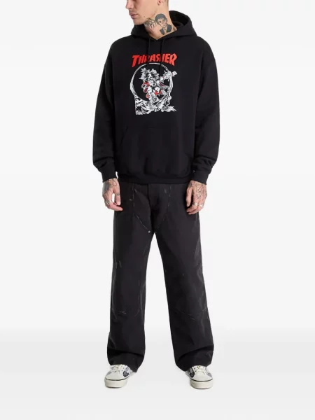 Hoodie Thrasher μαύρο