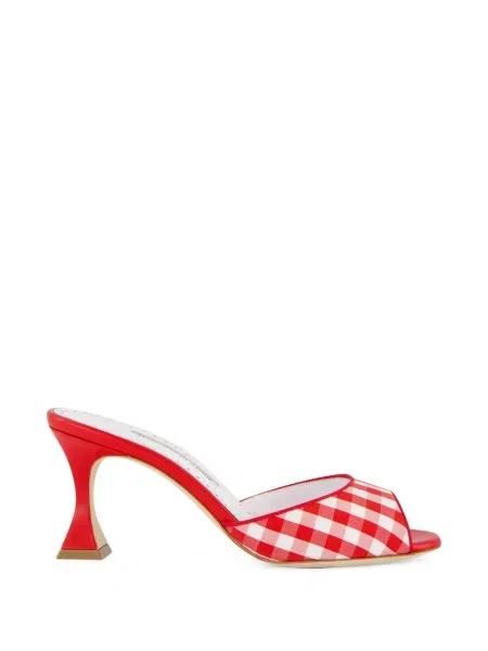 Papuci tip mules Manolo Blahnik roșu