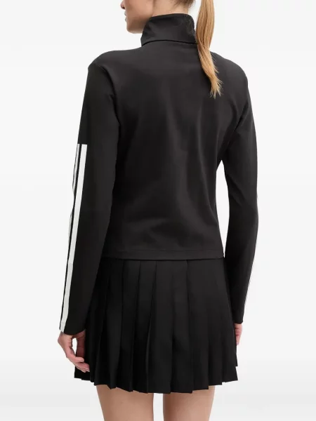 Hanorac cu glugă Adidas cu dungi cu broderie cu cordon negru