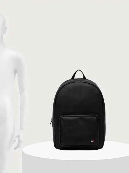 Tommy Hilfiger раница мъжка от имитация на кожа черно