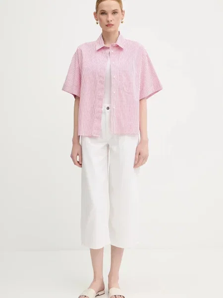 Сорочка United Colors of Benetton regular класичний комір рожевий