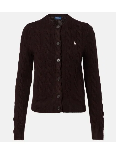 Cardigan Polo Ralph Lauren de lână maro