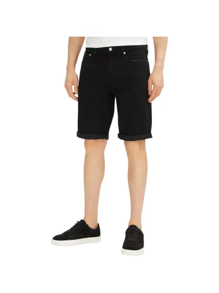Kratke traper hlače Calvin Klein Jeans crna
