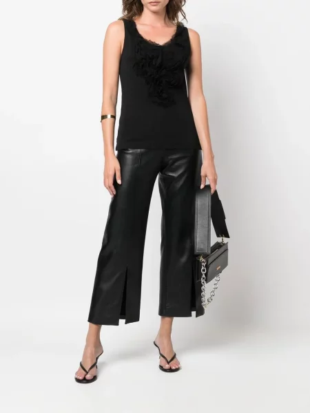 Tílko Givenchy Pre-owned s volány černé