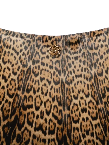 Rochie Roberto Cavalli cu imagine cu model leopard de costum maro