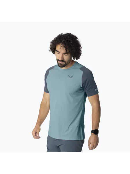 Tricou de trekking pentru bărbați DYNAFIT Transalper smoke albastru