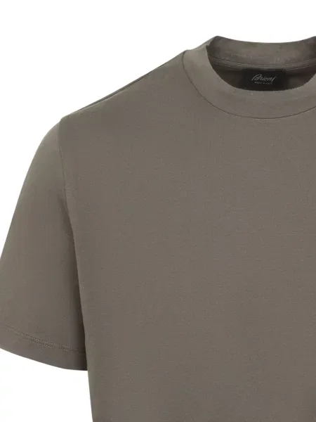 Tricou Brioni cu decolteu rotund maro