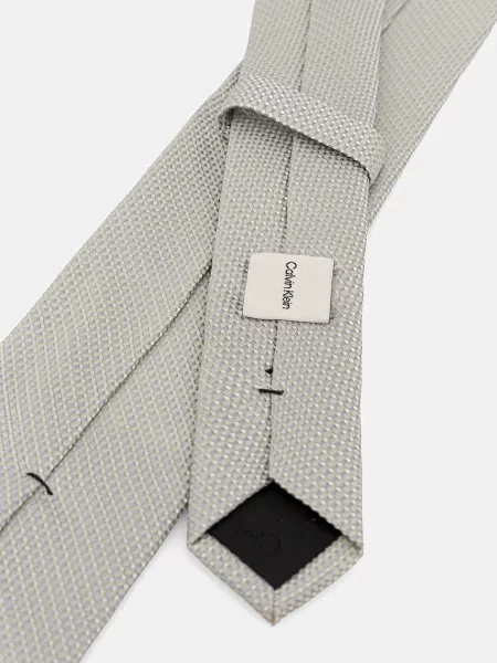Calvin Klein kravata z dodatkom svile zelena